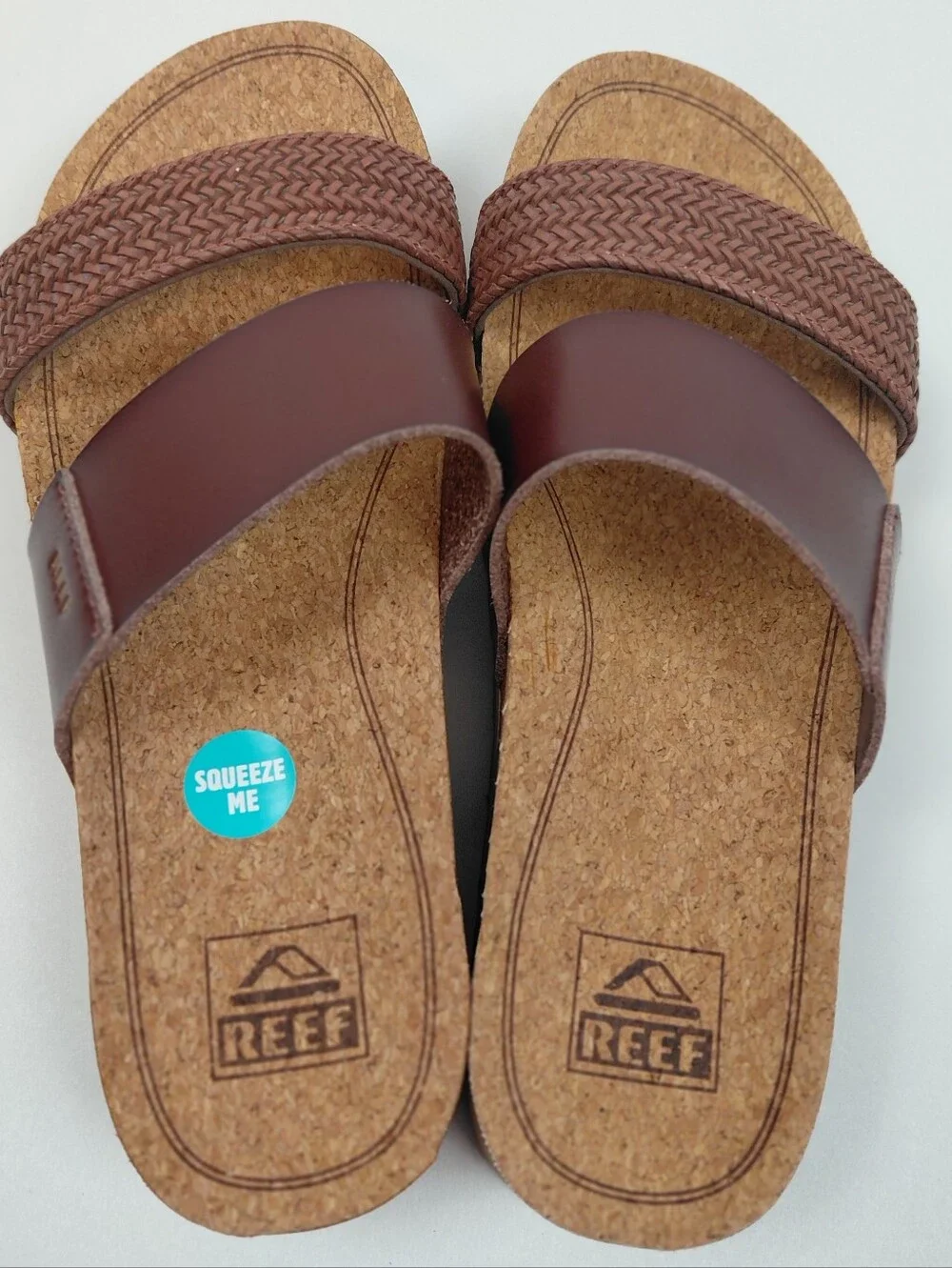 Reef Cushion Vista Hi Platform Slide Sandals Women's Size 8 Brown
